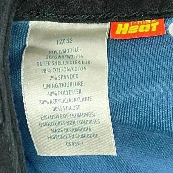 Windriver‎ T-Max Heat Mid Rise jean  SIZE 12/32 black - Picture 12 of 12